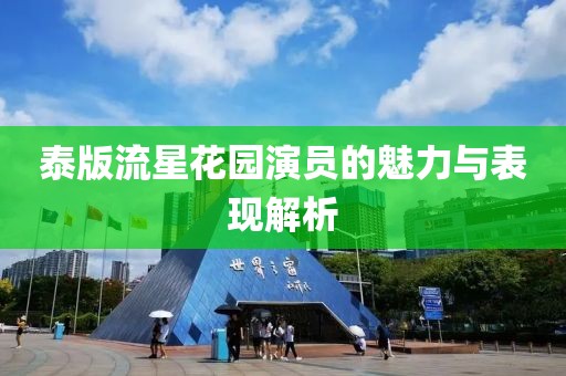 泰版流星花園演員的魅力與表現(xiàn)解析