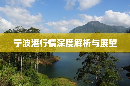 寧波港行情深度解析與展望