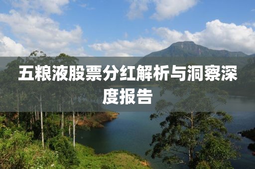五糧液股票分紅解析與洞察深度報(bào)告