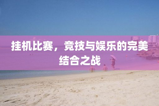 掛機(jī)比賽，競技與娛樂的完美結(jié)合之戰(zhàn)