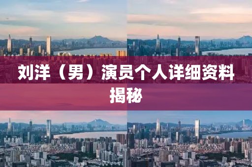 劉洋（男）演員個(gè)人詳細(xì)資料揭秘
