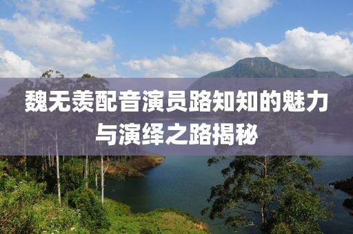 魏無羨配音演員路知知的魅力與演繹之路揭秘
