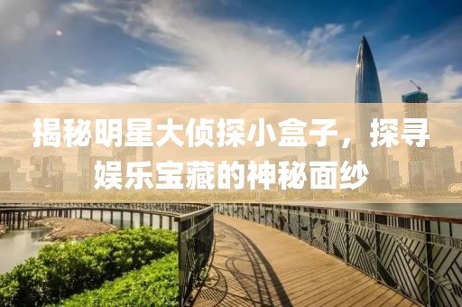 揭秘明星大偵探小盒子，探尋娛樂寶藏的神秘面紗