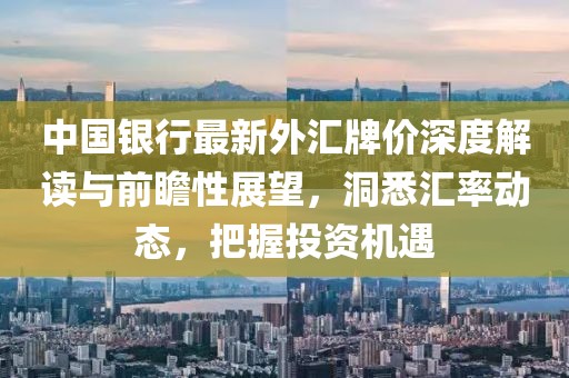 中國銀行最新外匯牌價(jià)深度解讀與前瞻性展望，洞悉匯率動(dòng)態(tài)，把握投資機(jī)遇
