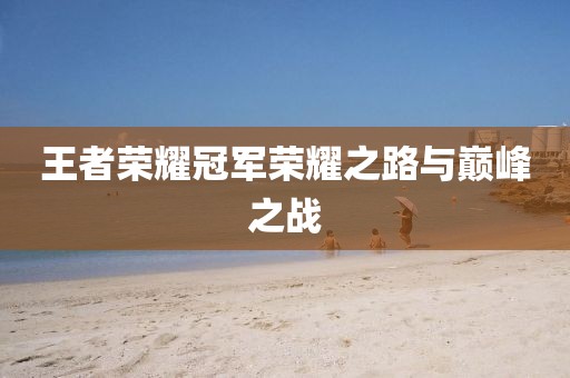 王者榮耀冠軍榮耀之路與巔峰之戰(zhàn)