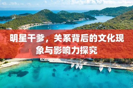明星干爹，關(guān)系背后的文化現(xiàn)象與影響力探究