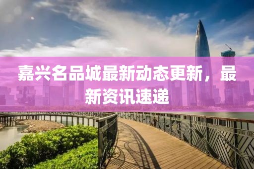 嘉興名品城最新動(dòng)態(tài)更新，最新資訊速遞